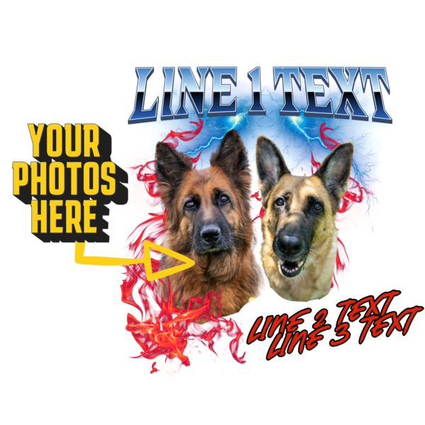 Personalized Pet T-shirt with Custom Photo & Text - Image 2