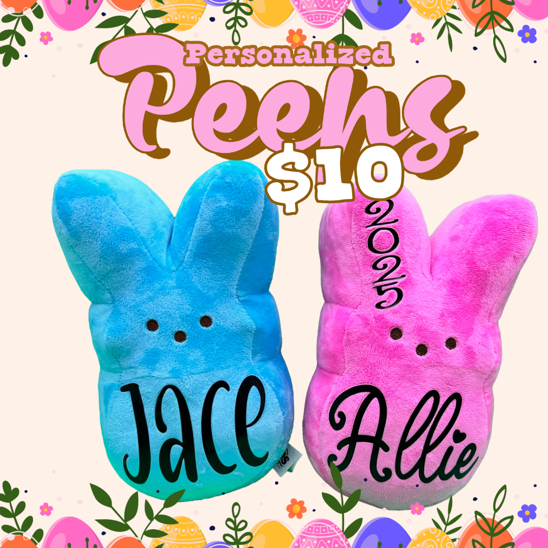 Personalized Stuffed Animal Peep - Poppy Petal Prints