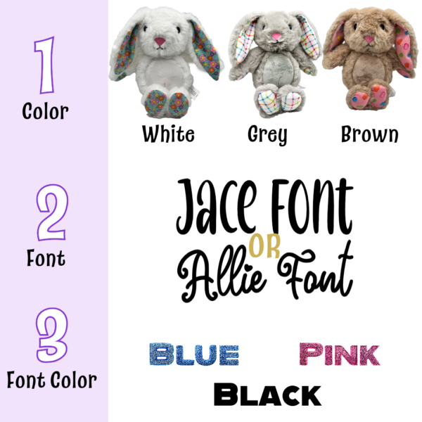 Personalized Stuffed Animal Bunnies - Image 2